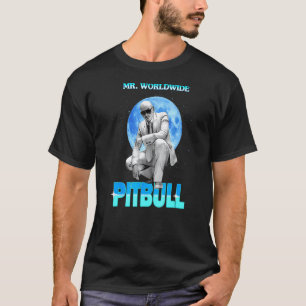 Rolig Mr World Wide Pit Bull Sångare Älskar Musix T Shirt