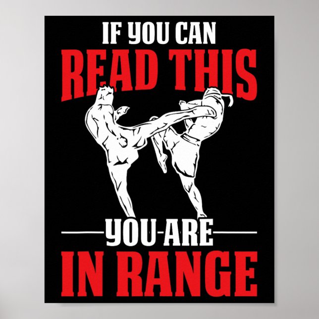 Rolig Muay Thai Boxning Mma Blandad Kampkonst Spar Poster (Framsidan)
