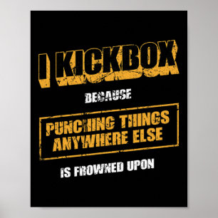 Rolig Muay Thai Kickboxning Och Blandad Kampkonst Poster