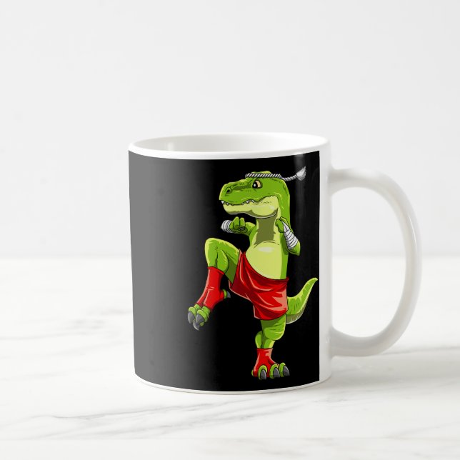 Rolig Muay Thai T-rex - Thai Boxning  Kaffemugg (Höger)
