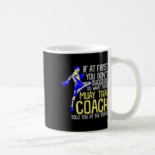 Rolig Muay Thai Tränare Boxning Design Kaffemugg