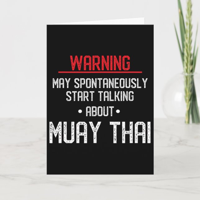 Rolig Muay Thai-varning - Nak Muay, Kickboxning Gi Kort (Framsida)