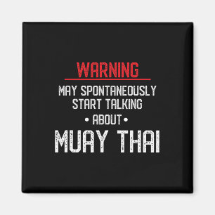 Rolig Muay Thai-varning - Nak Muay, Kickboxning Gi Magnet