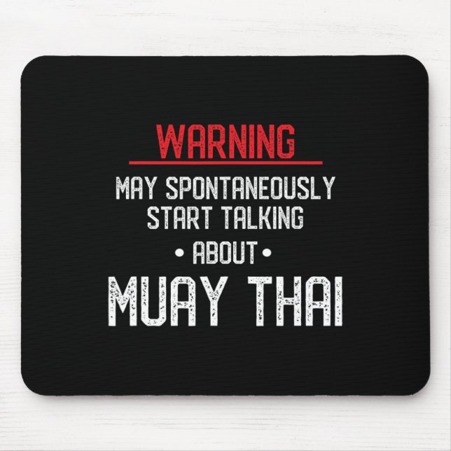 Rolig Muay Thai-varning - Nak Muay, Kickboxning Gi Musmatta (Framsidan)