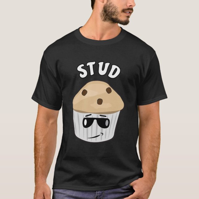 Rolig Muffin-design T Shirt (Framsida)