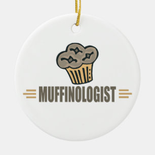 Rolig muffin julgransprydnad keramik