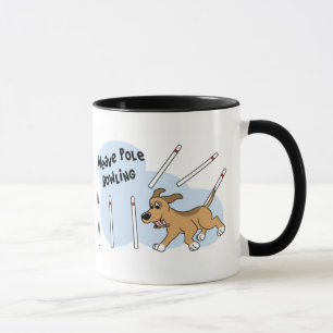 Rolig mugg för Agility för vävPoles hund