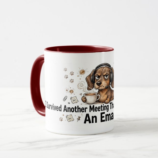 Rolig Mugg för Dachshund-möte (Framsida vänster)