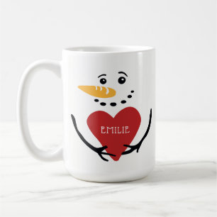 Rolig mugg för personligsnögubbekaffe