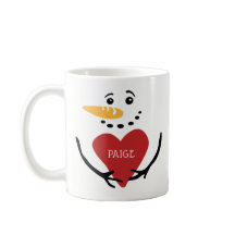 Rolig mugg för personligsnögubbekaffe