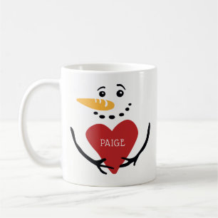 Rolig mugg för personligsnögubbekaffe