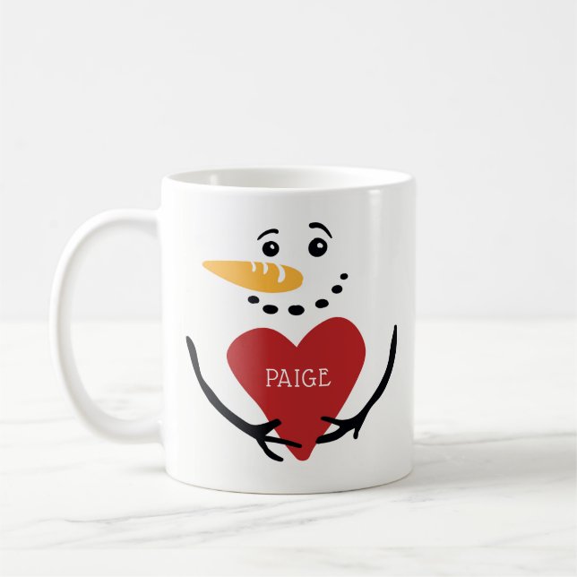 Rolig mugg för personligsnögubbekaffe (Vänster)