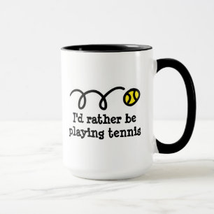 Rolig mugg för tennisspelare