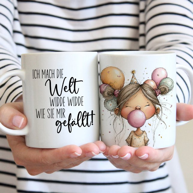 Rolig mugg för tjejer på tyska (funny mug for girls with german quote)