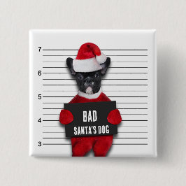 Rolig Mugshot Julen Tomtens Hund Jul Knapp