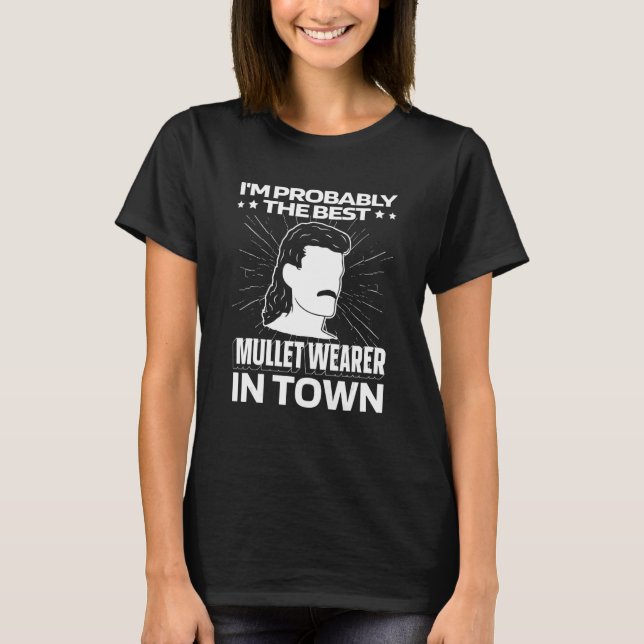 Rolig Mullet Pride Redneck - Mullet T Shirt (Framsida)
