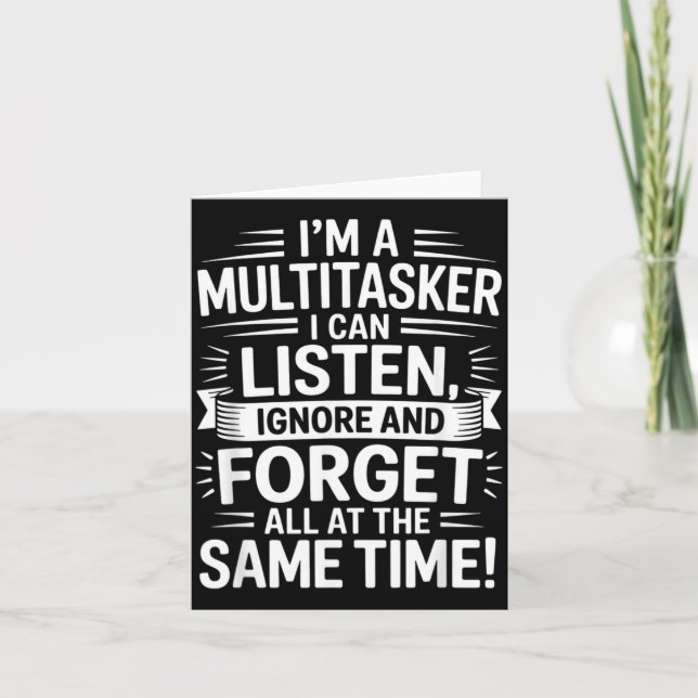 Rolig multitasker-citat humoristisk sarkastisk vux kort (Framsida)