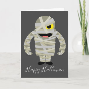 Rolig mumie zombie Halloween-tema Kort