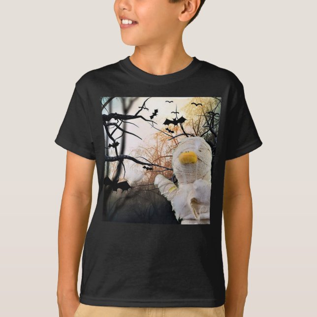 Rolig Mummi-design för Halloween T-Shirt (Framsida)