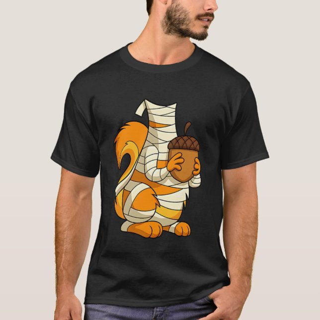 Rolig Mummor Ekorre Lat Halloween Kostym Barn C T Shirt (Framsida)