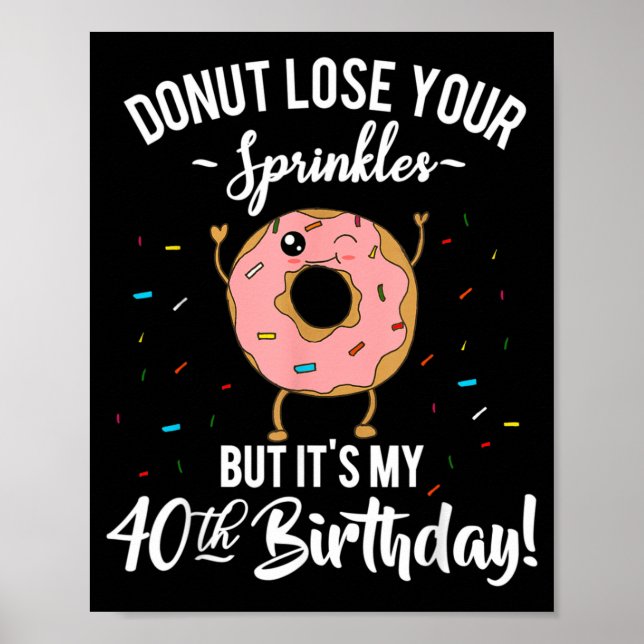 Rolig Munk 40-årsdag Fyrtio år gammal Poster (Framsidan)