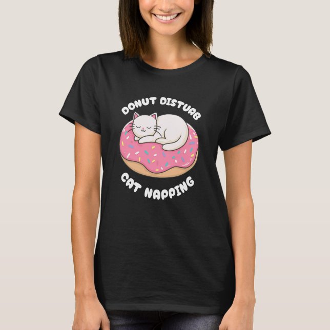 Rolig Munk Katt T Shirt (Framsida)