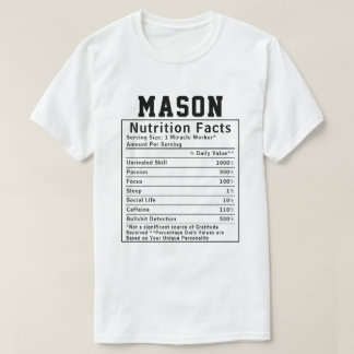 Rolig Murare Näringsfakta Byggnadsarbetare T Shirt