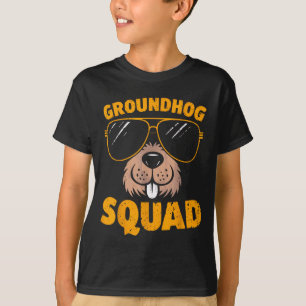 Rolig Murmeldagstrupp Presentar Glad Murmeldag T Shirt