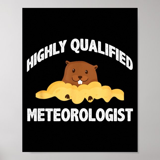 Rolig Murmeldjur Högt Kvalificerad Meteorolog Gro Poster (Framsidan)