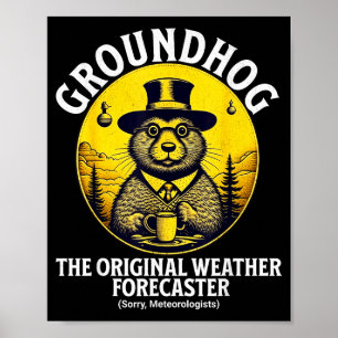 Rolig Murmeldjur Meteorologi Murmeldjursdagen Murm Poster