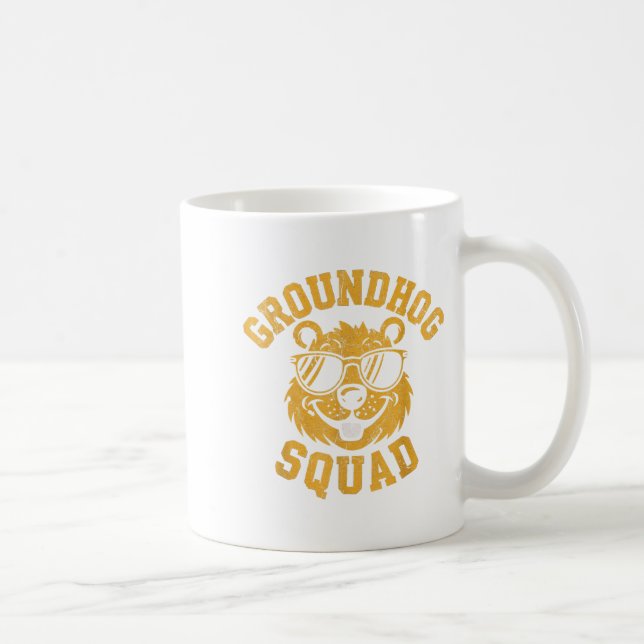 Rolig Murmeldjursgäng Glad Murmeldjursdag 2025  Kaffemugg (Höger)