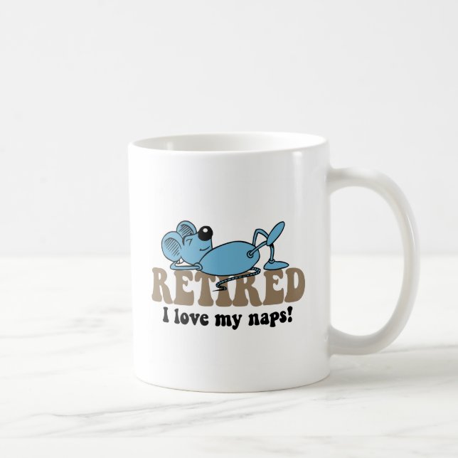 Rolig mus som ta sig en tupplur pension kaffemugg (Höger)