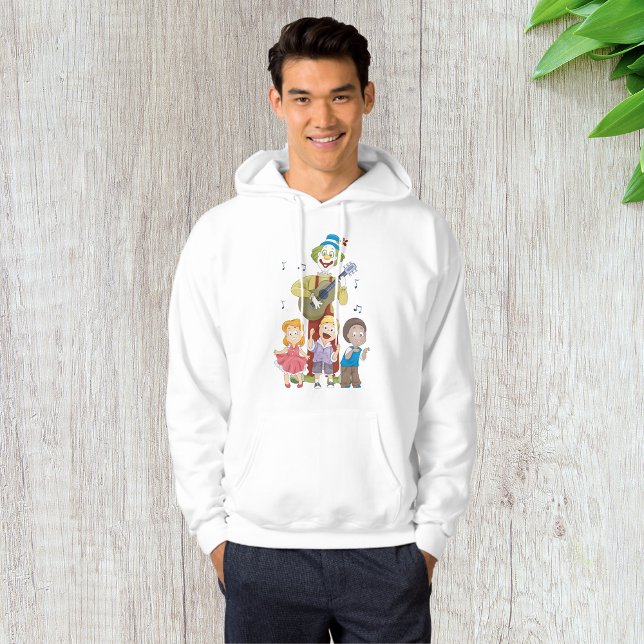 Rolig musikalisk clown med dansande barn hoodie (Skapare uppladdad)