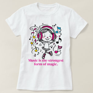 Rolig musikalisk grafisk t-shirt