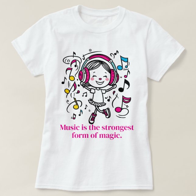 Rolig musikalisk grafisk t-shirt (Design framsida)