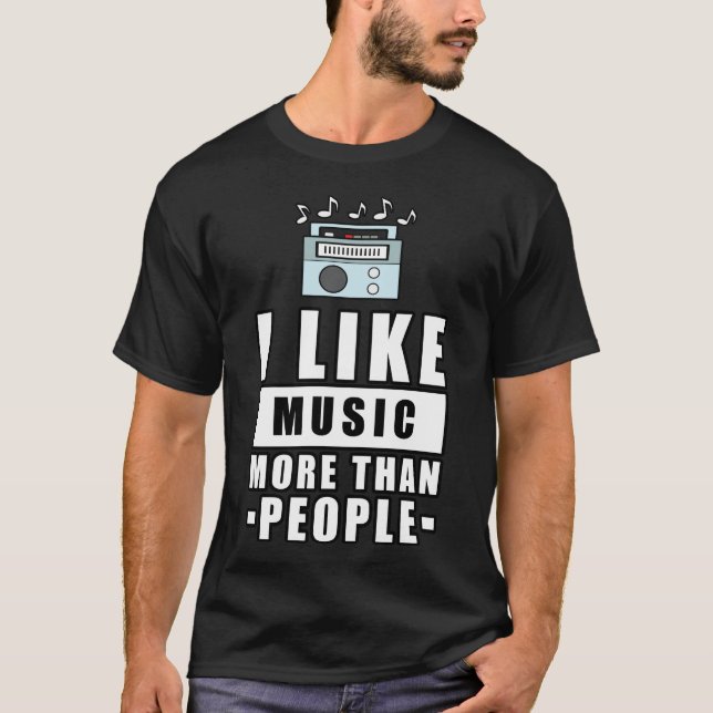 Rolig musikdesign t shirt (Framsida)