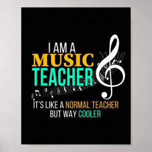 Rolig Musiklärare T-Shirt Musiklärare Cool T-shirt Poster