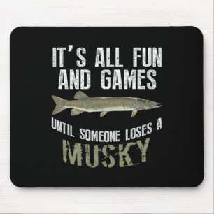 Rolig Musky Fiske Muskellunge Sötvattenfisk An Musmatta