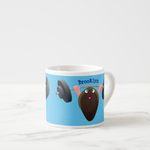 Rolig mussla som tränar serieillustration espressomugg