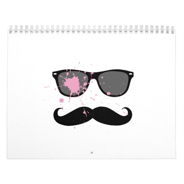 Rolig mustasch och solglasögon kalender (Omslag)