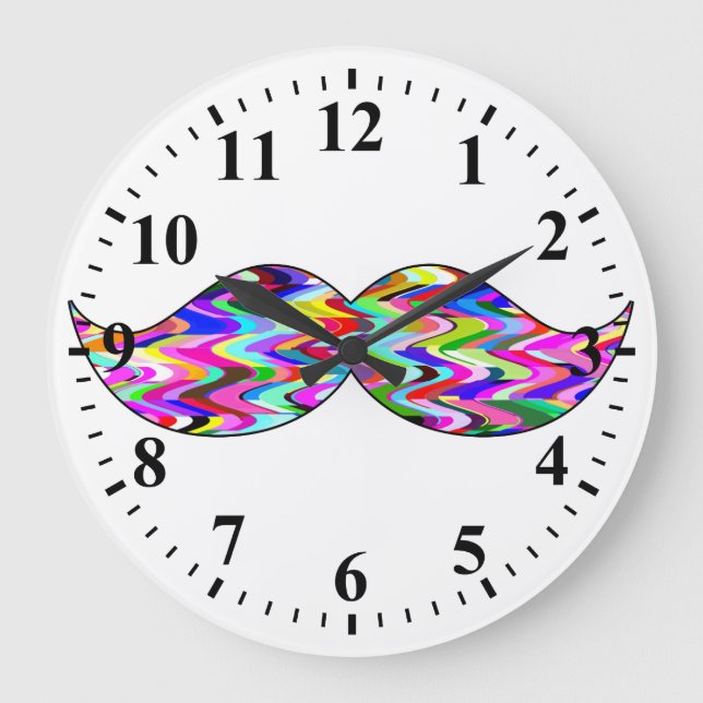 Rolig mustasch stor klocka (Framsida)