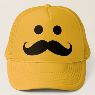 Rolig mustaschansiktehatt truckerkeps