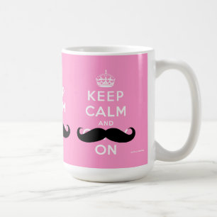 Rolig mustaschbehållalugn och bär på ROSOR Kaffemugg