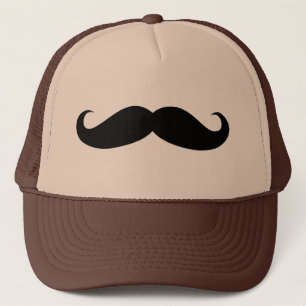 Rolig mustaschförklädnad truckerkeps