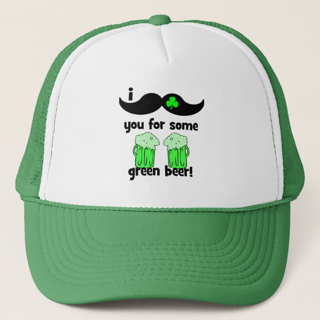 rolig mustaschst patrick's day keps (Framsida)