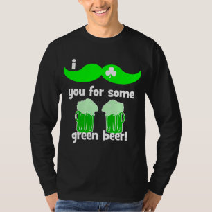 rolig mustaschst patrick's day t shirt