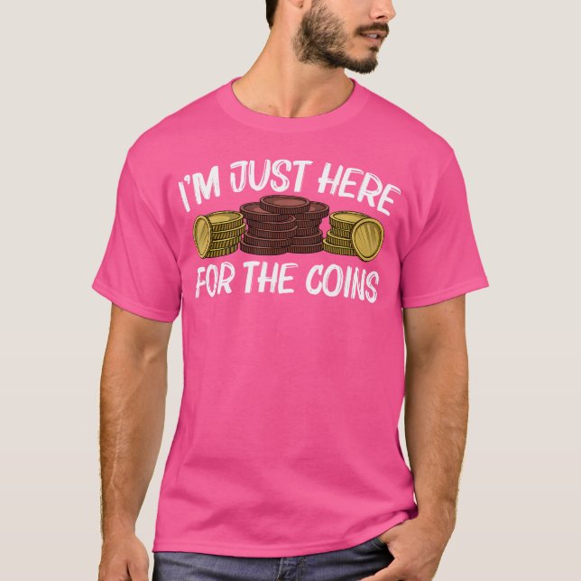 Rolig Mynthandlare För Myntsamlande T Shirt (Framsida)