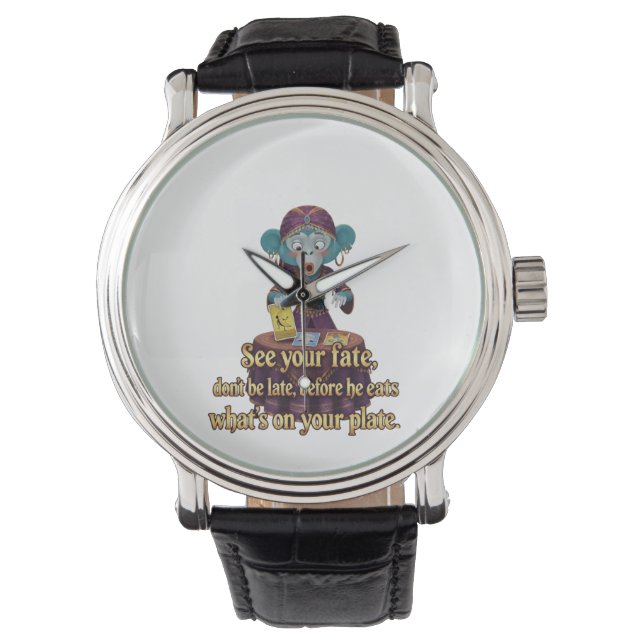 Rolig Mystisk Apa Armbandsur (Framsida)