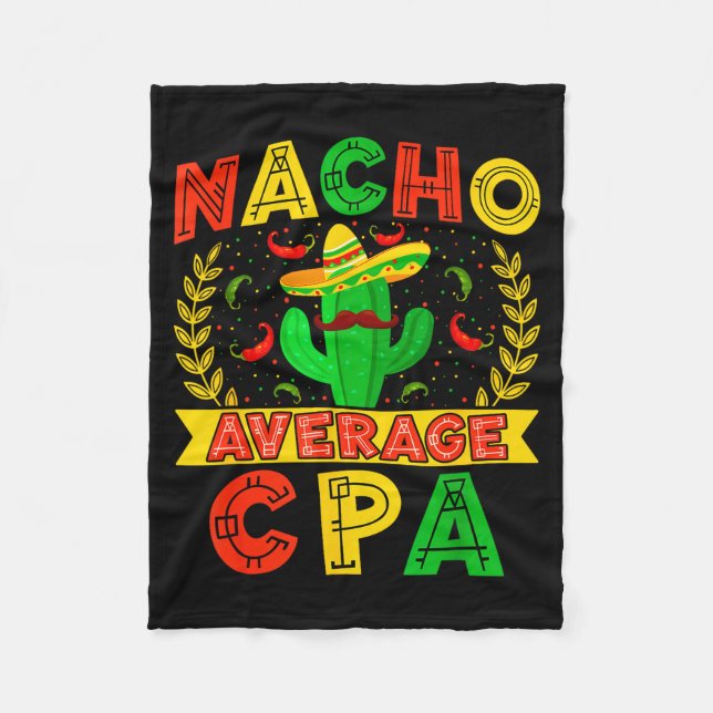Rolig Nacho Genomsnittlig Cpa Cinco De Mayo Mexika Fleecefilt (Framsidan)