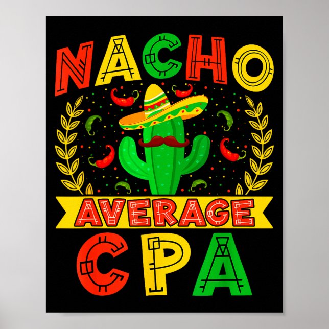 Rolig Nacho Genomsnittlig Cpa Cinco De Mayo Mexika Poster (Framsidan)